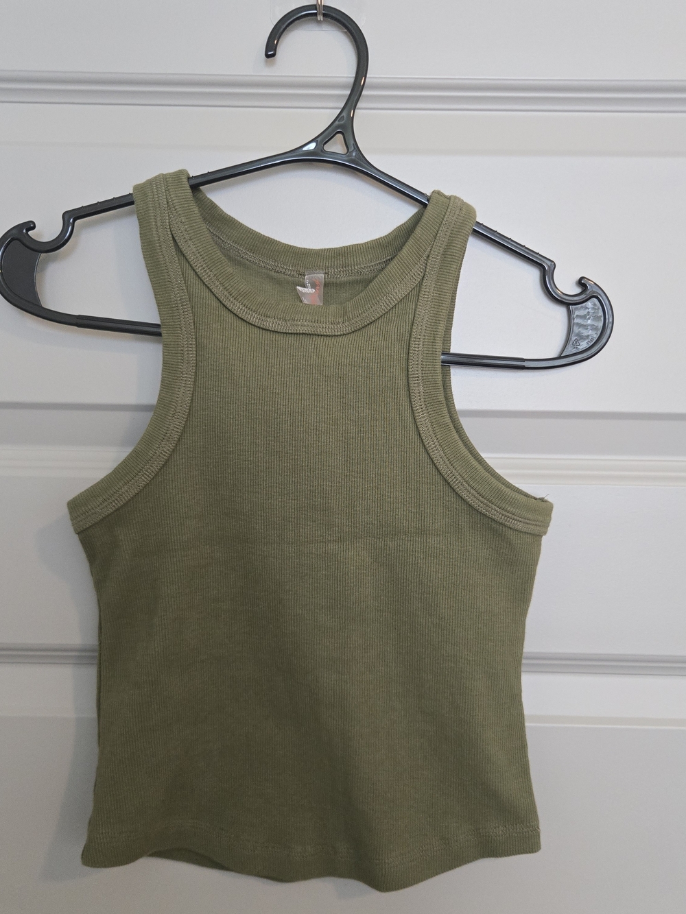 Free People Movement Olive Green Ribbed Tank Top. NWOT.
